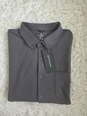 Western Rise Shirt X Cotton Button Down Long Sleeve Stretch Wicking Mens XXL
